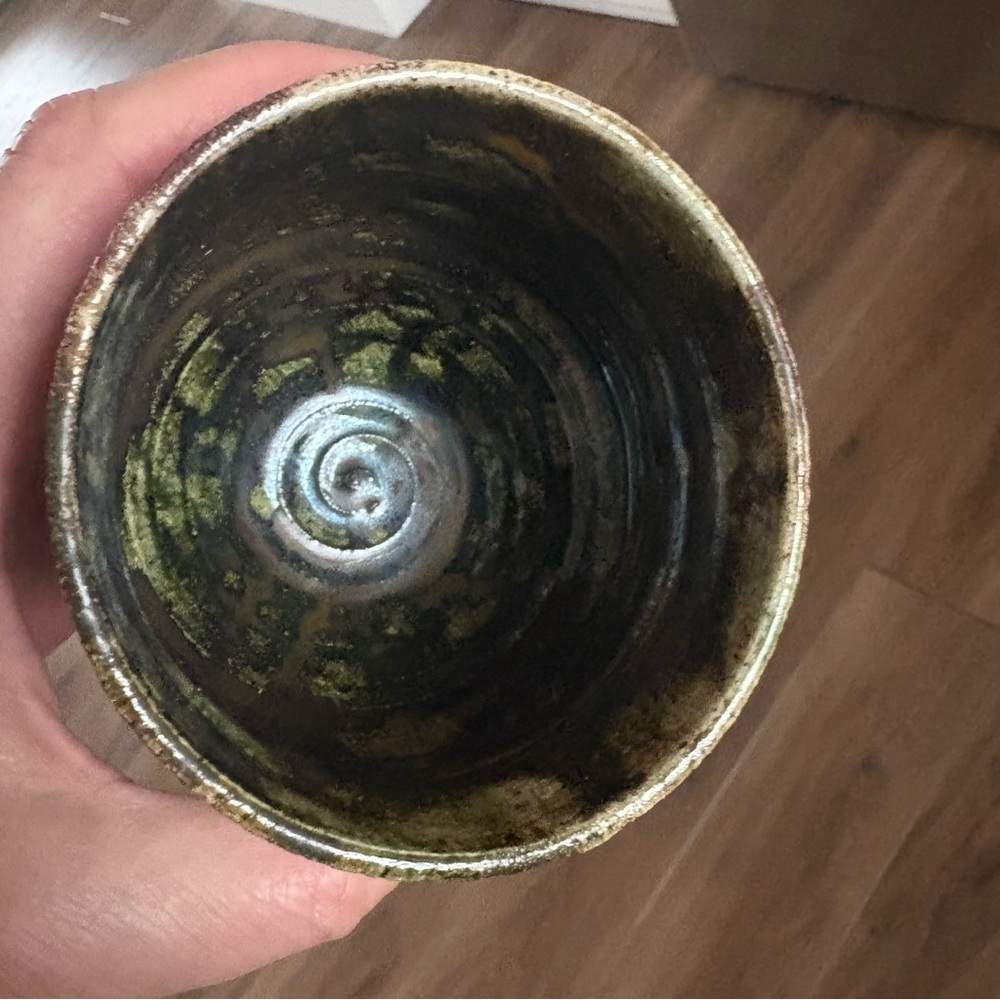 Vintage Decorative Studio Art Pottery - Raku Style Chawan - Tea Bowl - Bud Vase - Picture 8 of 9